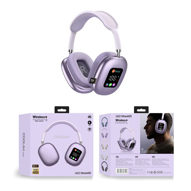 Draadloze Bluetooth-oortelefoon Op het hoofd te dragen touchscreen-headset Lange batterijduur Ruisonderdrukking met microfoon Sportoortelefoon - afbeelding 1