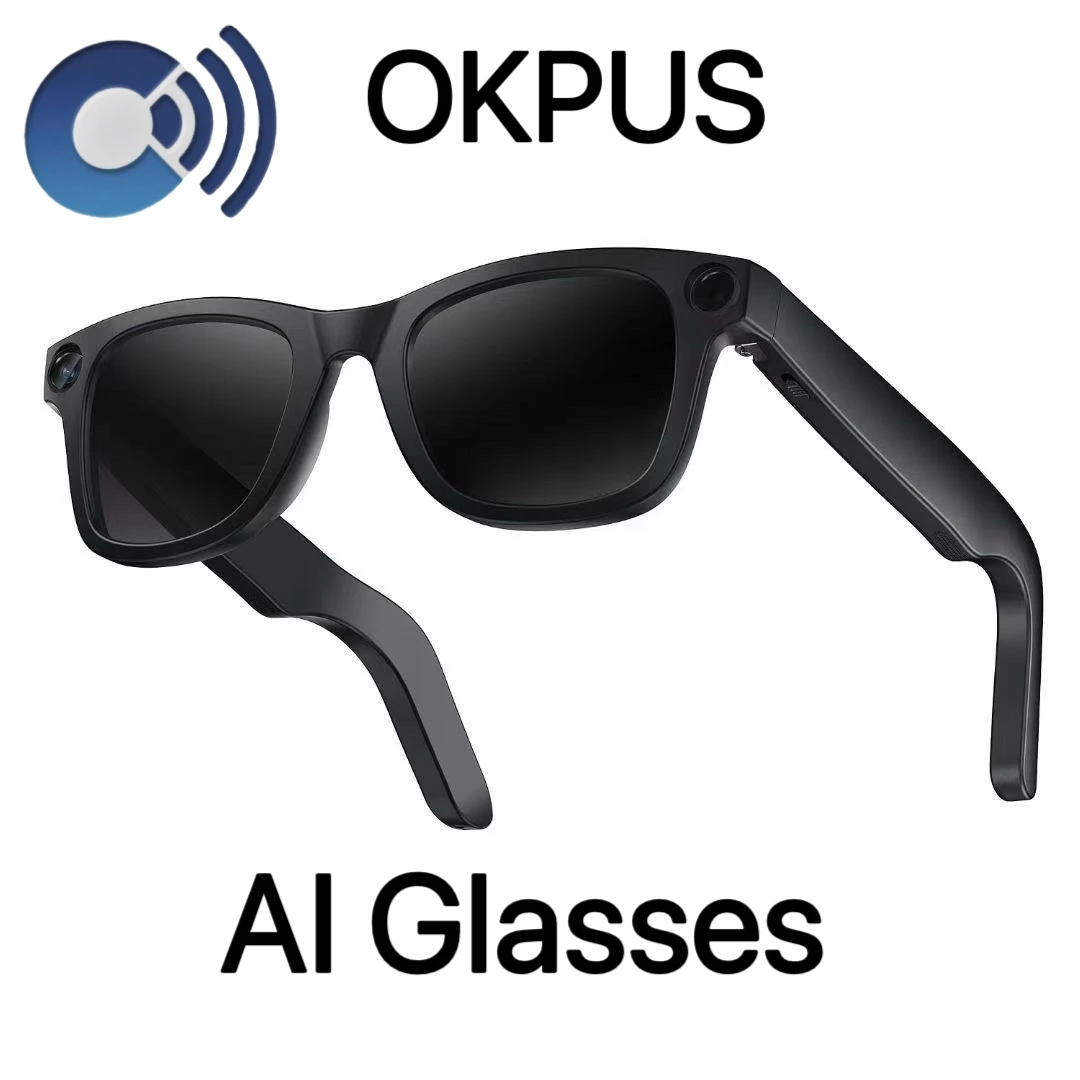 

OKPUS DXM601PRO 800W HDCam Smart AI Glasses IP67 Waterproof 1080P Anti-Shake Dual-Mic ENC, 5GHz WiFi+BT 4GB Storage ChatGPT