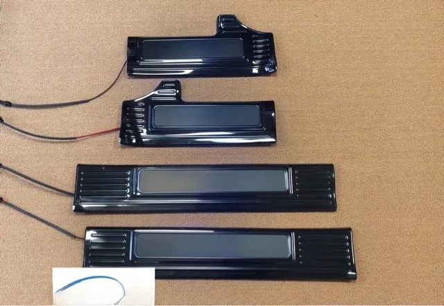 For Jietu Traveler Door Sill Strips with Lights Welcome Pedals Stainless Steel Decorative Protective Anti Step