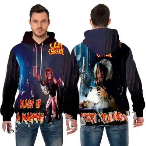 Nieuwe Rock OZZY OSBOURNE Hoodies Sweatshirt Ozzy Osbourne Band 3d Print Hoodie Mannen Vrouwen Mode Zip Up Hoodies Mannelijke Jassen Tour