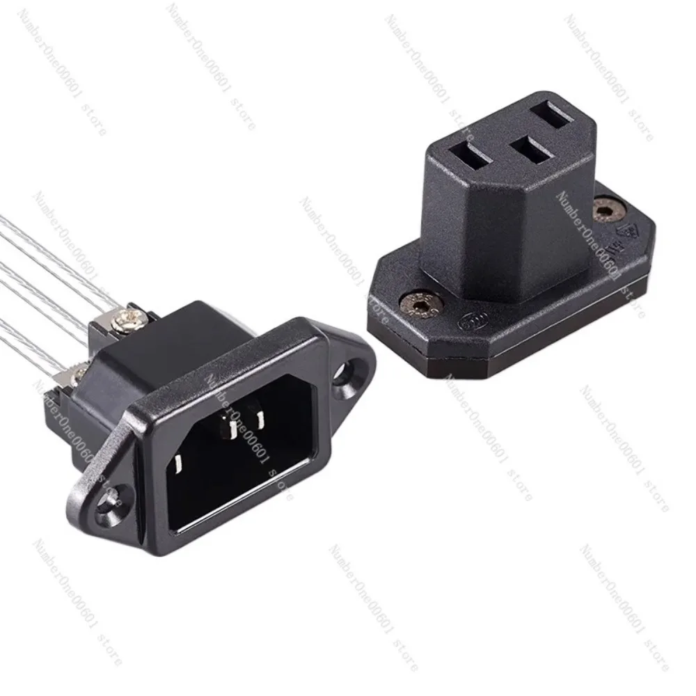 

Power cord extension cable computer 90 degree elbow three hole ultra-thin male and female plug computer c13 to c14