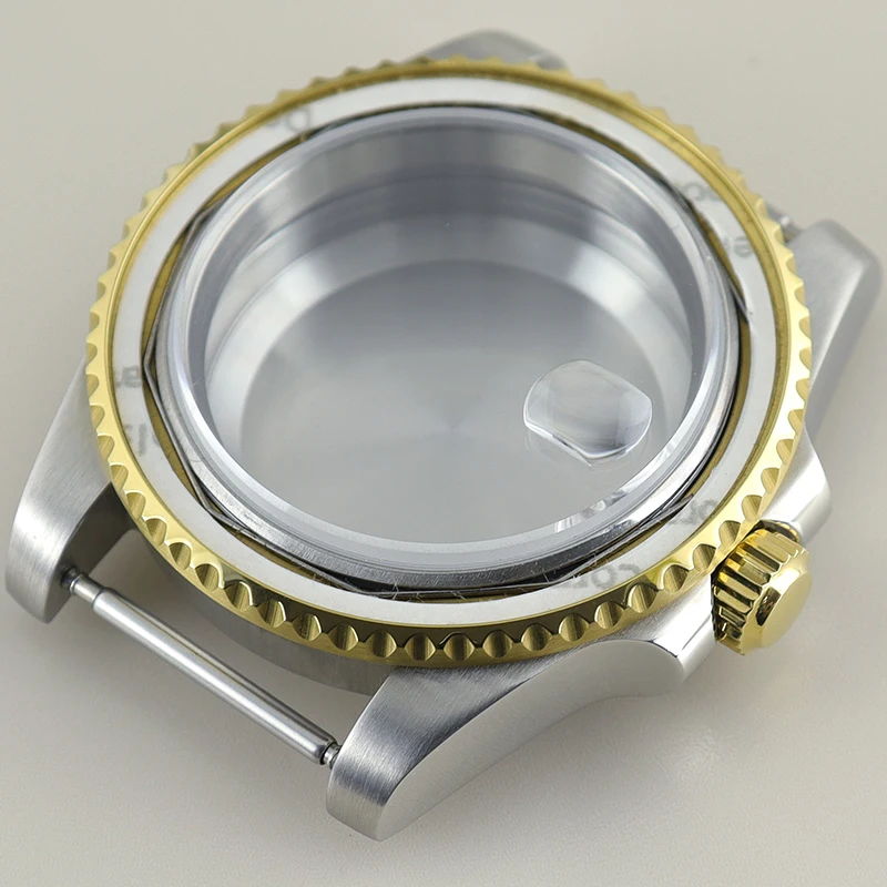 Boîtier de Montre Argenté et localité en Verre Saphir de 40mm, pour SeATM NH34 NH35 NH36 NH38 ata yota 8215 ETA 2824, Mouvement de 28.5mm