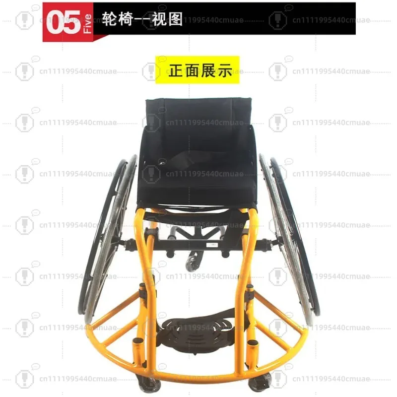 Aluminum alloy handicap basketball training wheelchair sports quick-release large wheel with anti-backflip small wheel