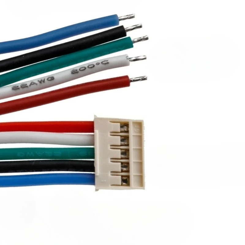 10pcs HY2.0mm Single Head Terminal Wire 22AWG UL3239 Silicone Male Wire 2P 3P 4P 5P 6P Connector Cable Tinned Copper Lead Wire