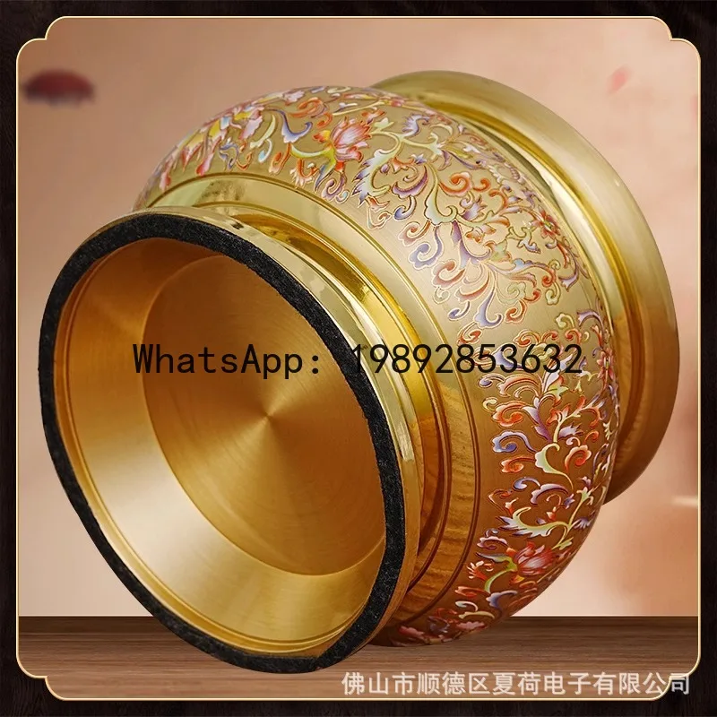 P4-3  pure copper enamel color butter lamp Buddha front long light supply  God of Wealth Buddha lamp