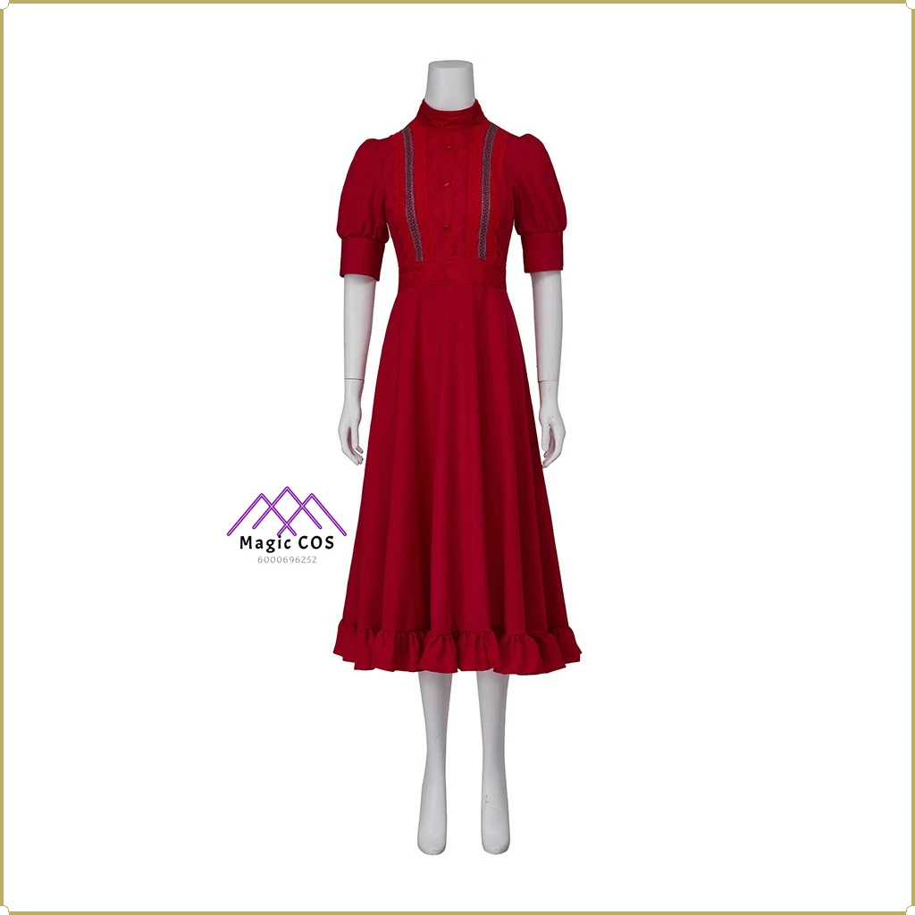 

Horror Movie Classic Cosplay Anime Outfit - High Quality Full Set Women's Pearl Red Gothic Costume Cosplay Halloween Party Suit