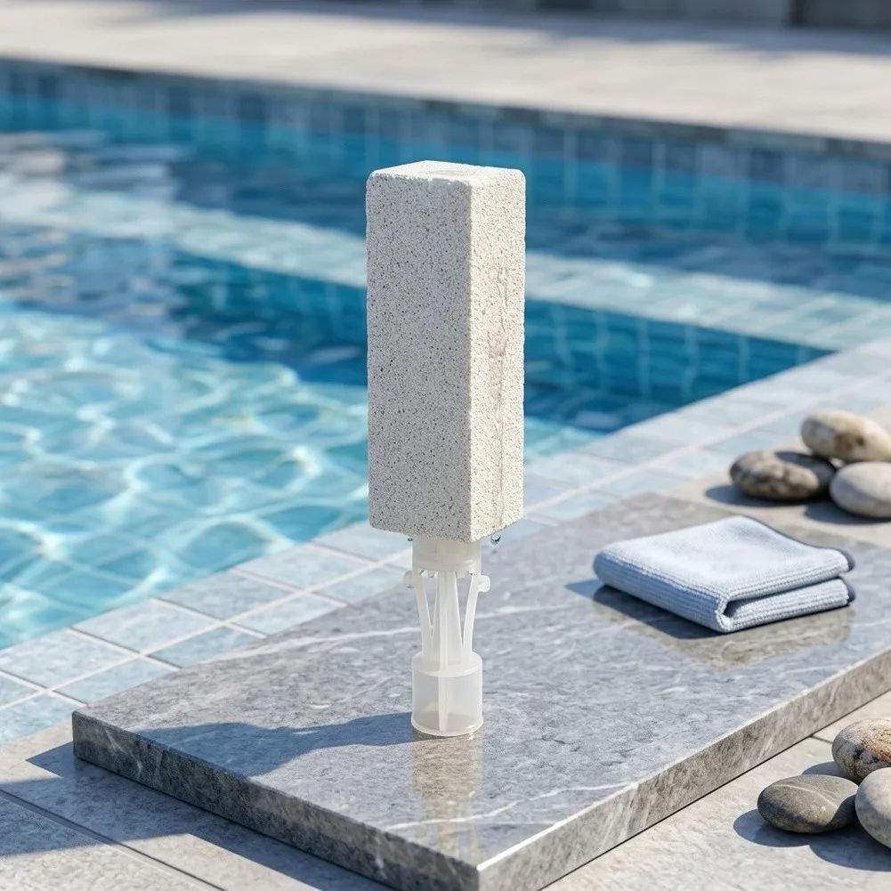 Swimming Pool Descaling Pumice Stone 23.5 x 4.5 cm Natural Abrasive for Wet or Dry Cleaning of Pool Edges and Floors