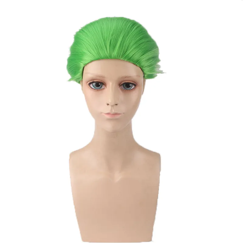 Parrucca Parrucca Cosplay Joker Parrucca stile verde Capelli corti