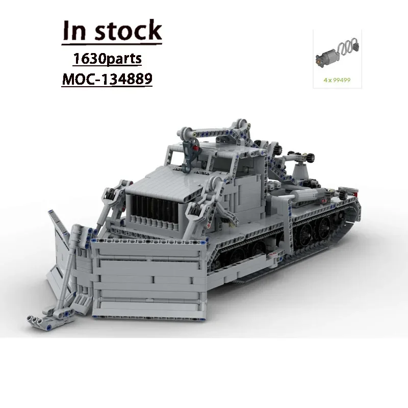 MOC-134889 nuevo modelo clásico de bloques de construcción de Bulldozer pesado, 1630 piezas, regalo de juguete de cumpleaños y Navidad para niños y niños