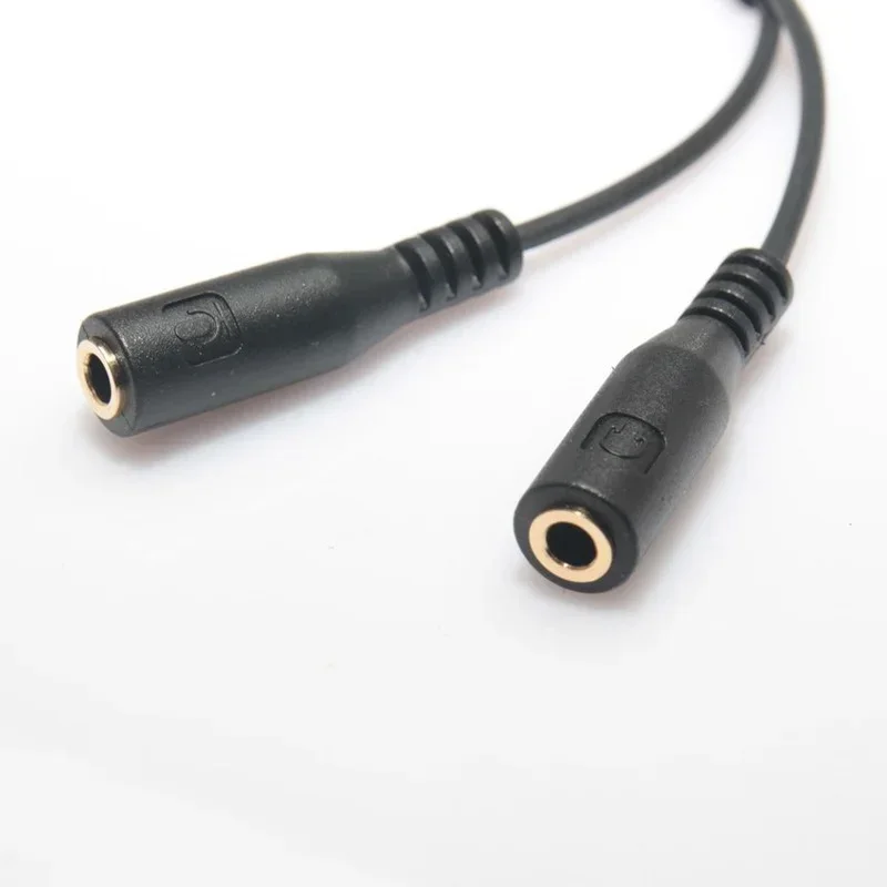 Y Splitter 3.5mm Stereo Audio 1 męski do 2 kabel żeński dla mikrofon słuchawkowy MP3 MP4 przejściówka Adapter jeden punkt dwa Jack 20cm