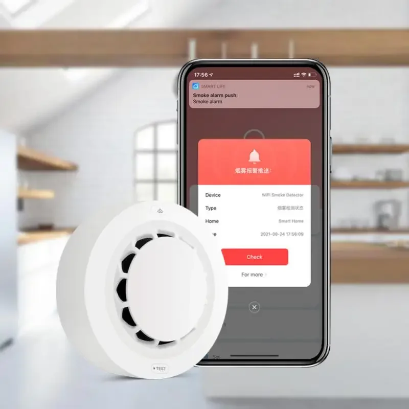 スマートwifi煙センサー,アラーム
