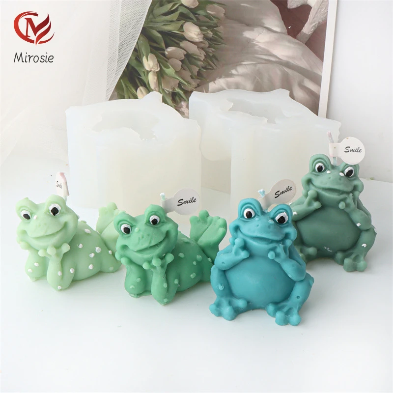 

Mirosie Silicone Frog Candle Mold 3D Animal Aromatherapy Plaster Resin Molds Home Ornaments Candle Molds for Candle Making