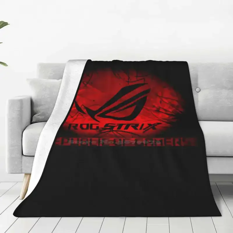 Rog Strix Asus black and red latest super soft warm light thin blanket of players Asus Rog Rtx Rx Rx Radeon you Geforce