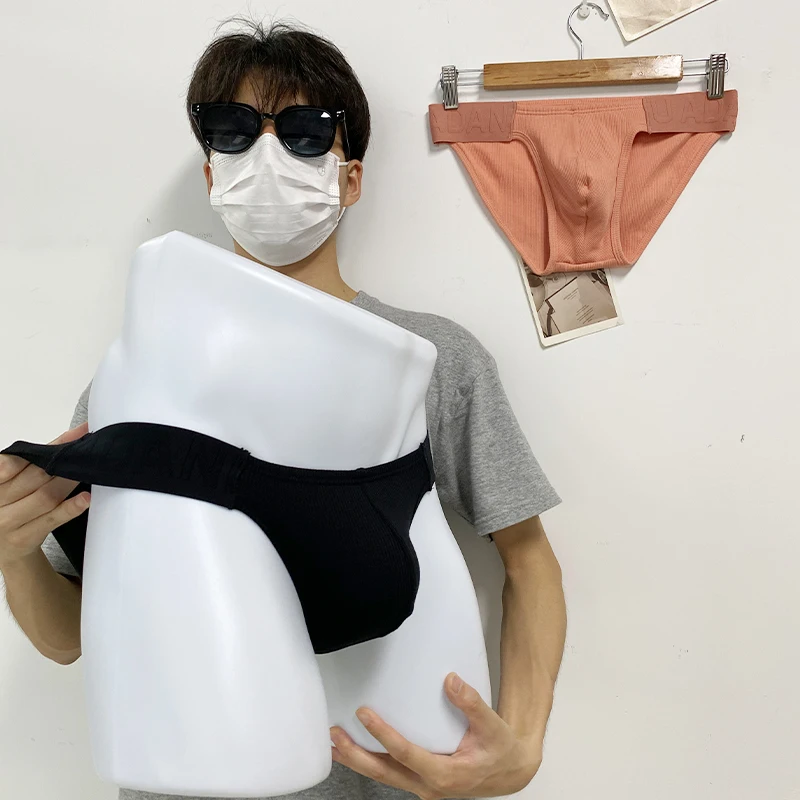 حار النمط الصيني تنقش رجل الملابس الداخلية مثير عالية قطع ملخصات للرجال منخفضة الخصر الملابس الداخلية الذكور مضلع القطن بلون #3