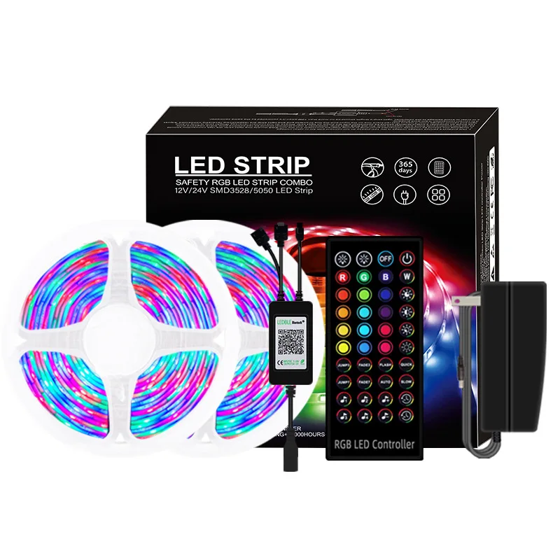 

3528 LED light strip Bluetooth light strip set Smart APP control music voice control colorful soft light strip RGB color