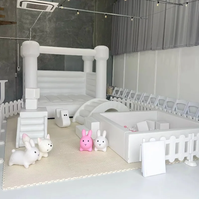 مخصص داخلي في الهواء الطلق ملعب تأجير الحفلات التجارية مناطق الطفل مجموعة السلامة بول حفرة معدات اللعب الناعمة للأطفال #1