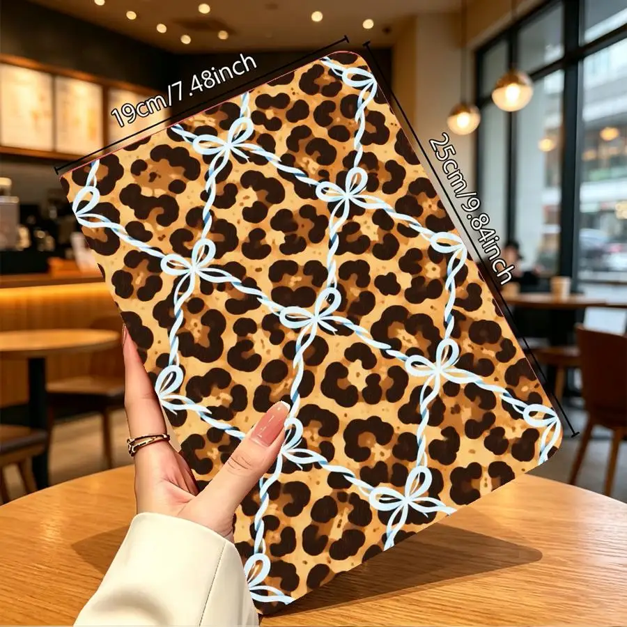 Chain Grid Leopard Case for Apple iPad Pro11 13 10th 7/8/9th Air 11 13 M4 M3 M2 A16 2026 With Pencil Holder Air 4/5/6th