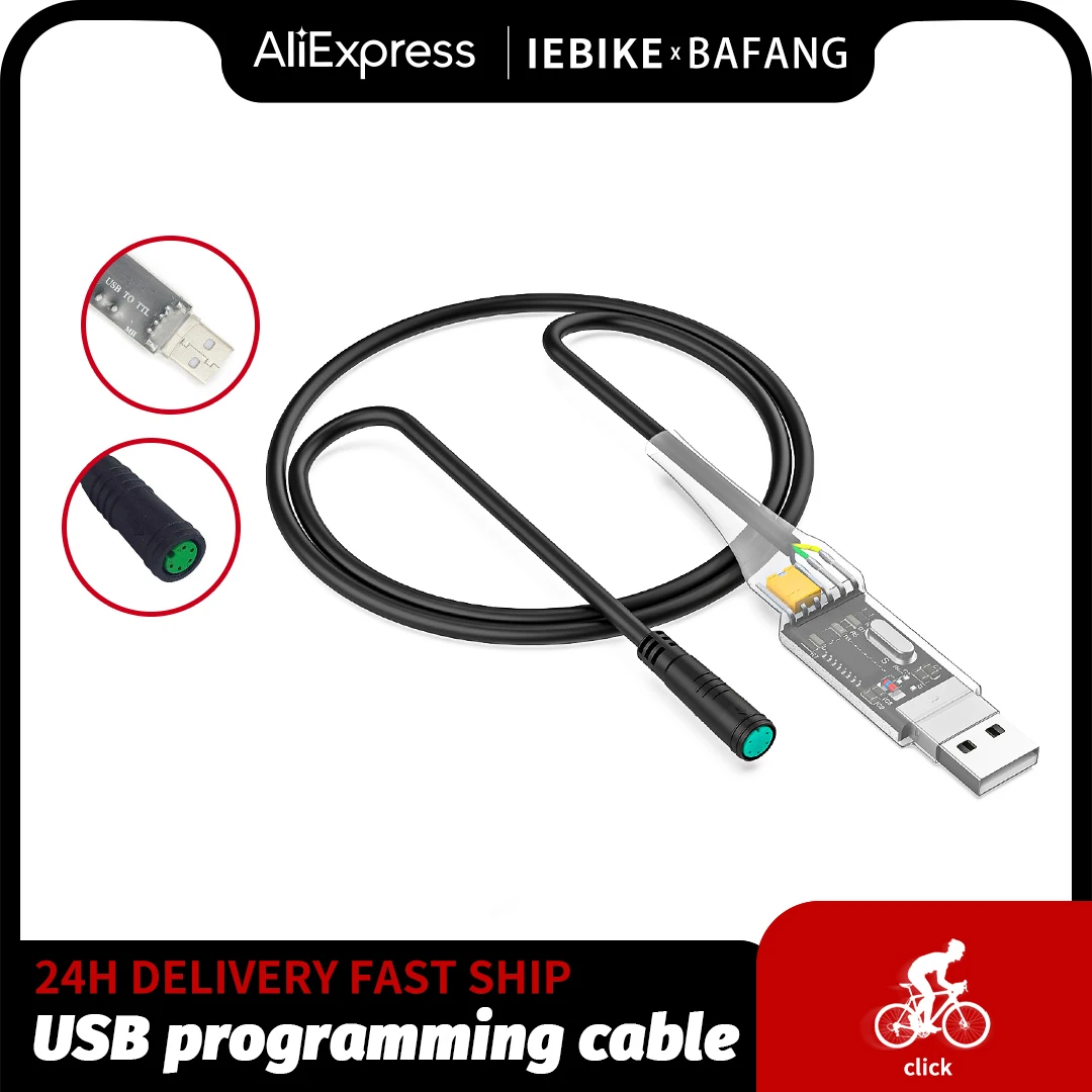 Bafang USB Programming Cable Ebike for 8fun BBS BBSHD Mid Drive Motor Programmed Cable 5PIN Electric Bicycle Accessories