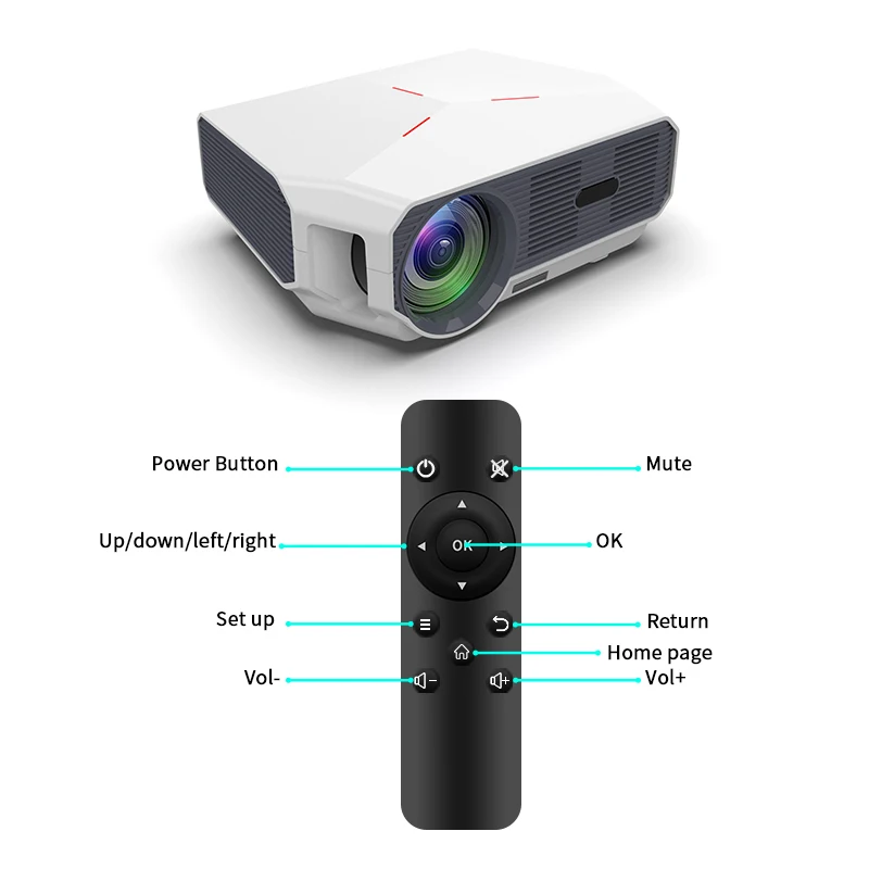 4k 1080p 4600 Lumens Projectors hd Mobile Phone Home Theater Smart Projectors