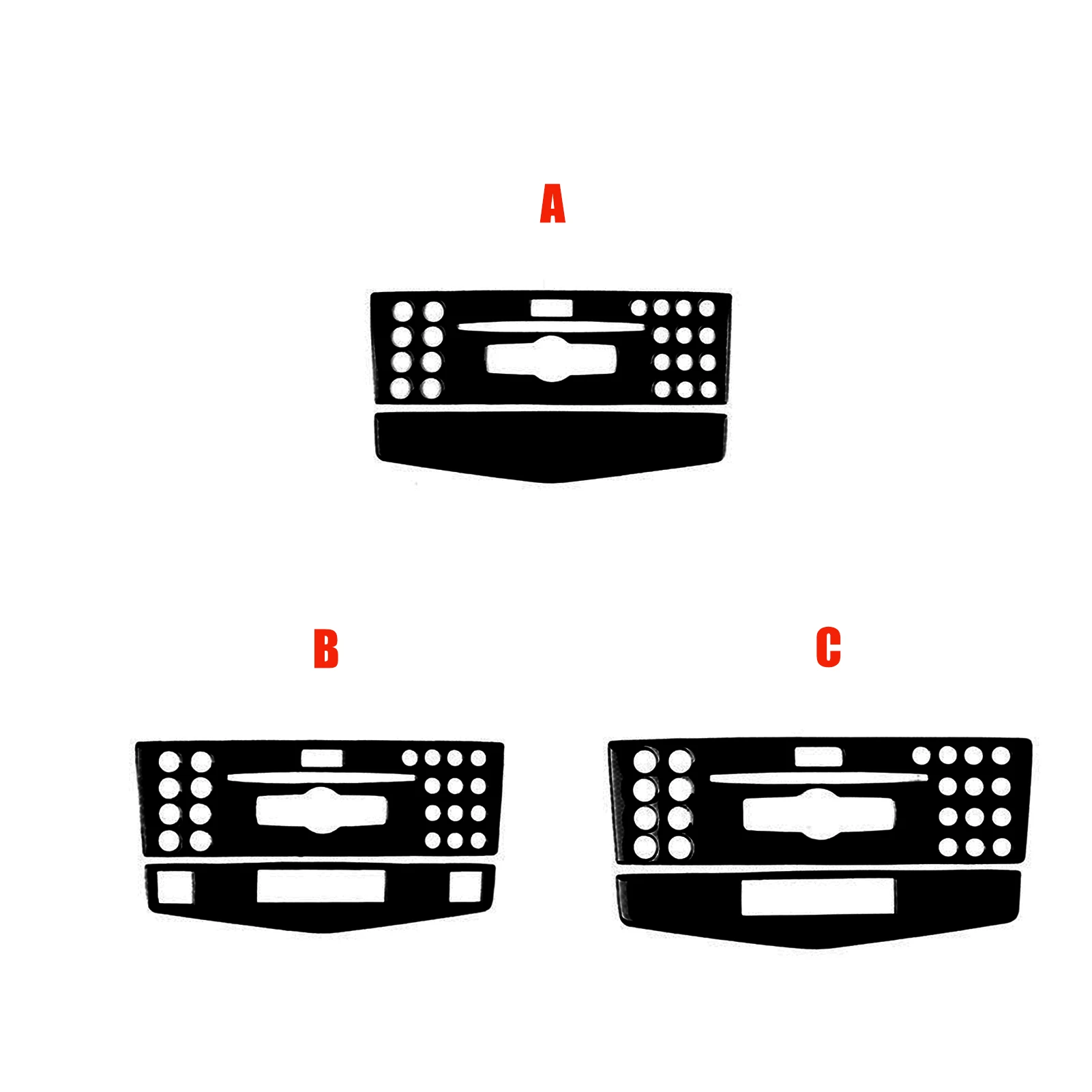 For Mercedes-Benz C-Class W204 2007-2013 Modified Carbon Fiber Center Console Interior Piano Black Accessories Stickers view 3