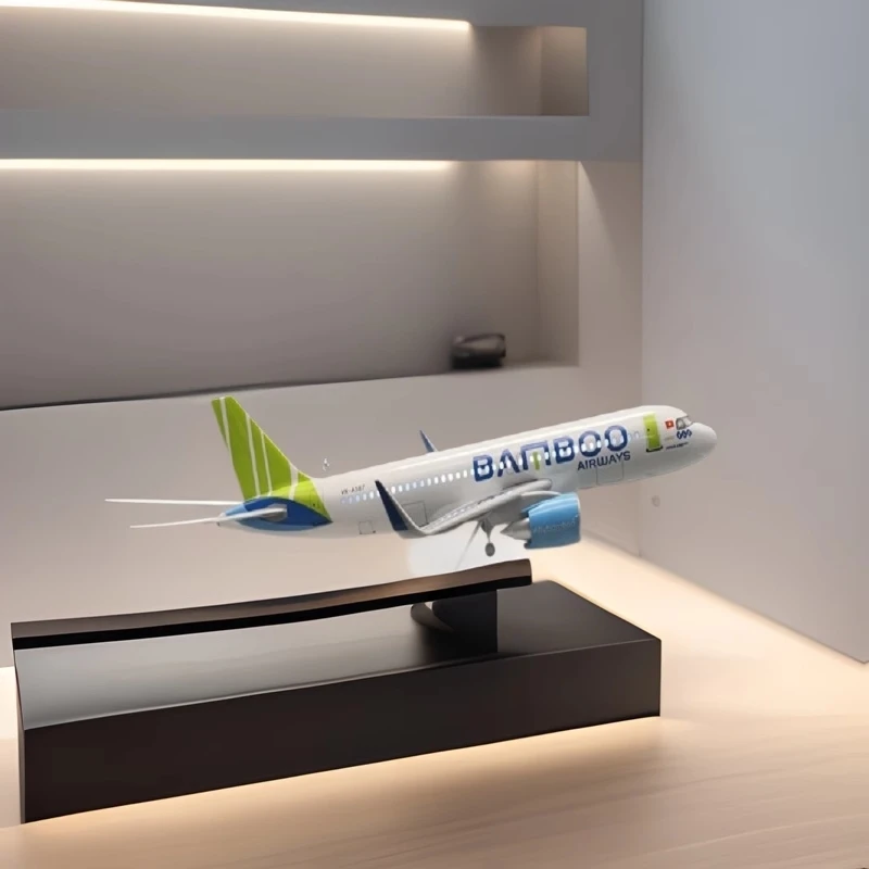 

Scale Aircraft 47cm Diecast Airplane Toy A320 Bamboo Airways Resin Assemble Model Souvenir Toy Planes collectible miniatures