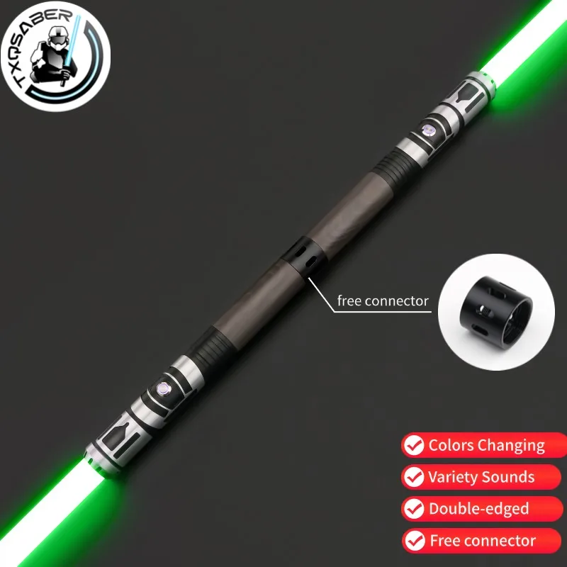 TXQSABER FOC Blaster  Sword Heavy Dueling Smooth Swing Lightsaber Gesture Ignition Control Colors Change Jedi Cosplay Kids Toys