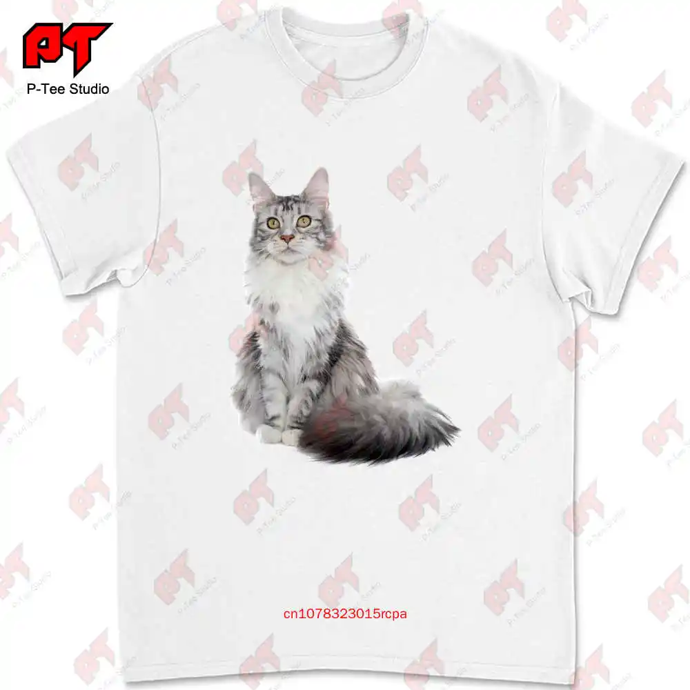 Cat Maine Coon 353576945 Cotton T Shirt Assorted Sizes S 3Xl NQRL