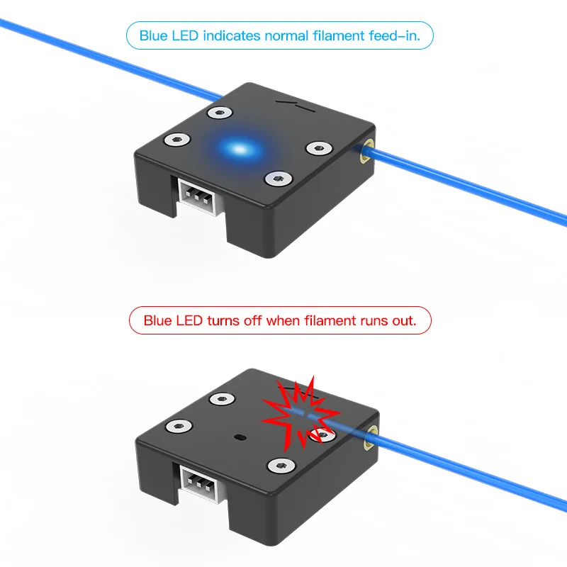 Sensore Creality Fine Filamento per Ender 3 V2 – Rilevatore Intelligente Rottura Filamento per Stampanti 3D Ender 3 / Ender 6 / CR-10