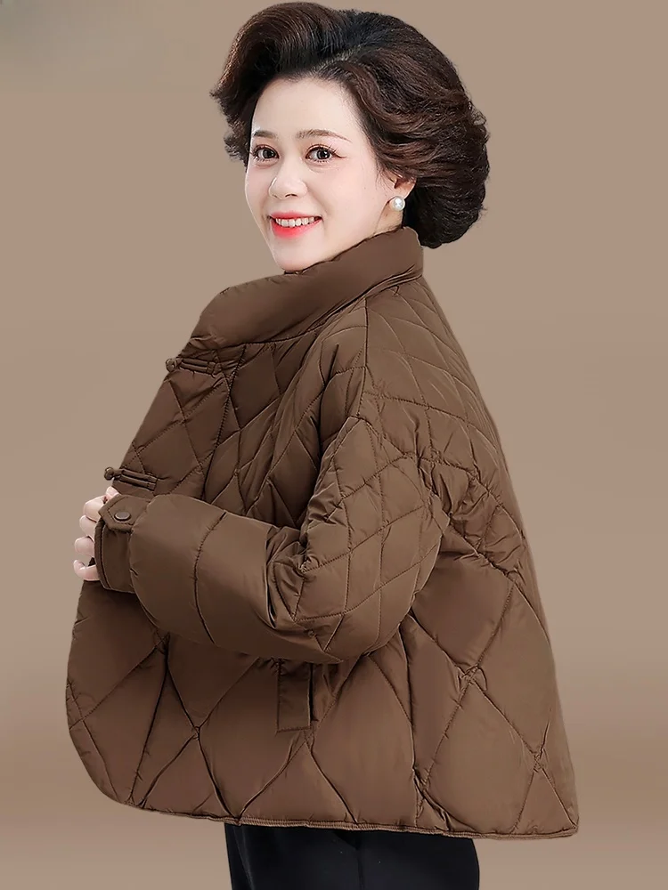 

Теплое хлопковое пальто для женщин среднего возраста, новое, в китайском стиле, модное, для мам 40 лет