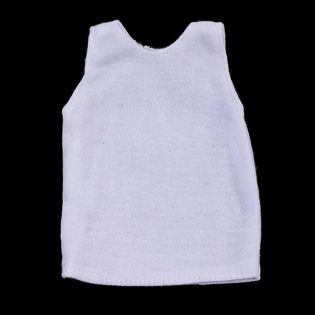 1/6 Scale White Shirt Sleeveless Shirt for 12'' Dragon Figures