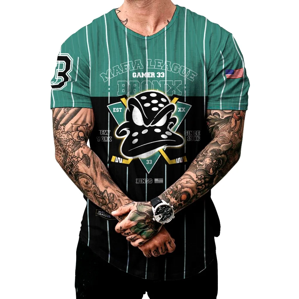 2024 Summer Fashion Hockey Printed Sports Jersey T-shirt Daily Game Training Team Uniform T-shirt