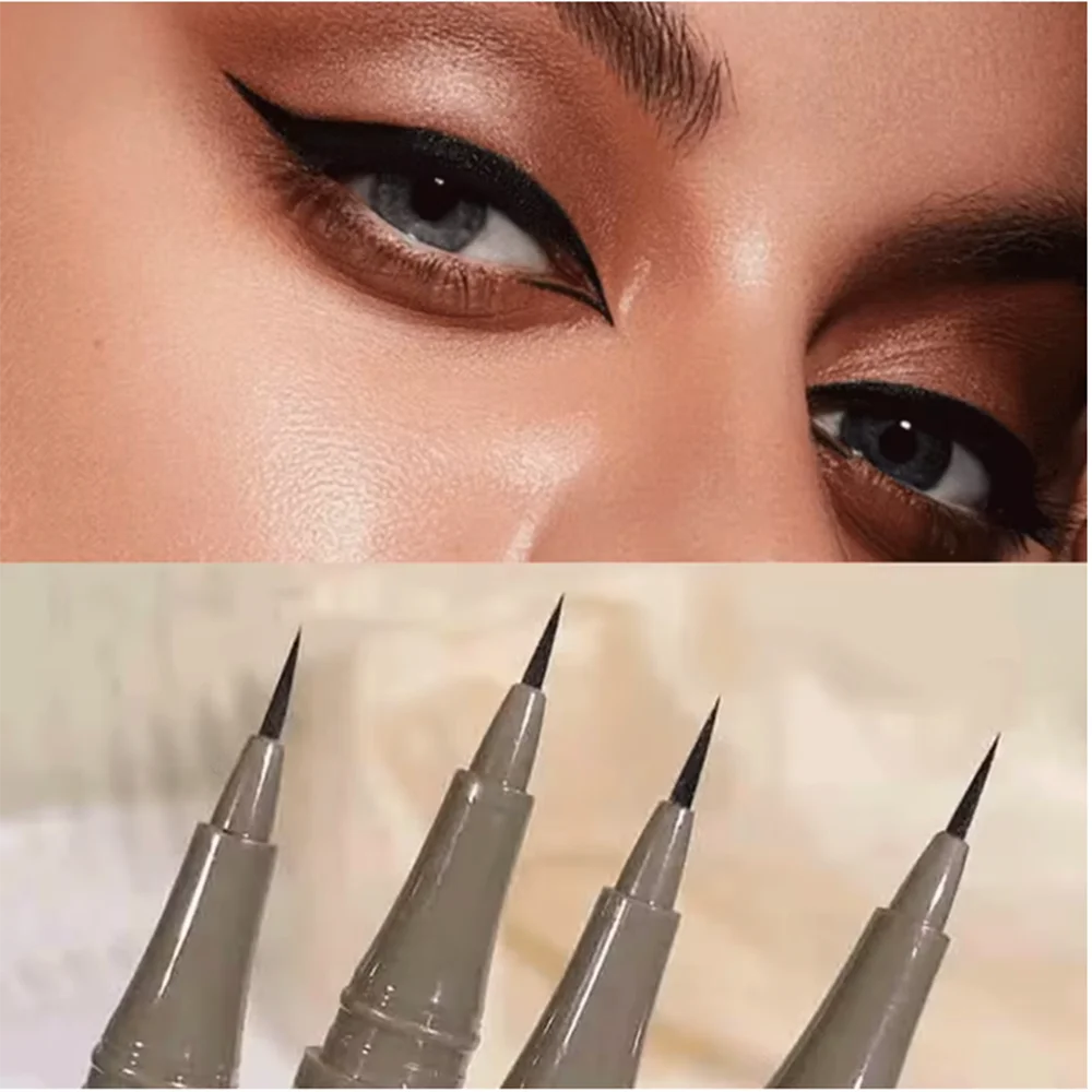 قلم حواجب فائق النعومة مقاوم للماء احترافي مقاوم للعرق كحل سائل ثنائي الغرض فن مكياج متين #5