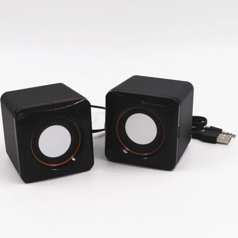 1 Pairs سماعات كمبيوتر صغيرة USB سماعات سلكية صوت ستيريو عالمي محيطي مكبر الصوت للكمبيوتر المحمول والكمبيوتر المحمول