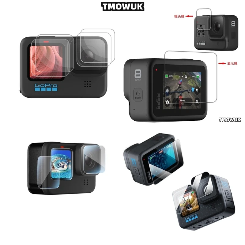 

For GoPro Hero12 11 10 9 High Definition Tempered Glass, Ultra Thin & Tough