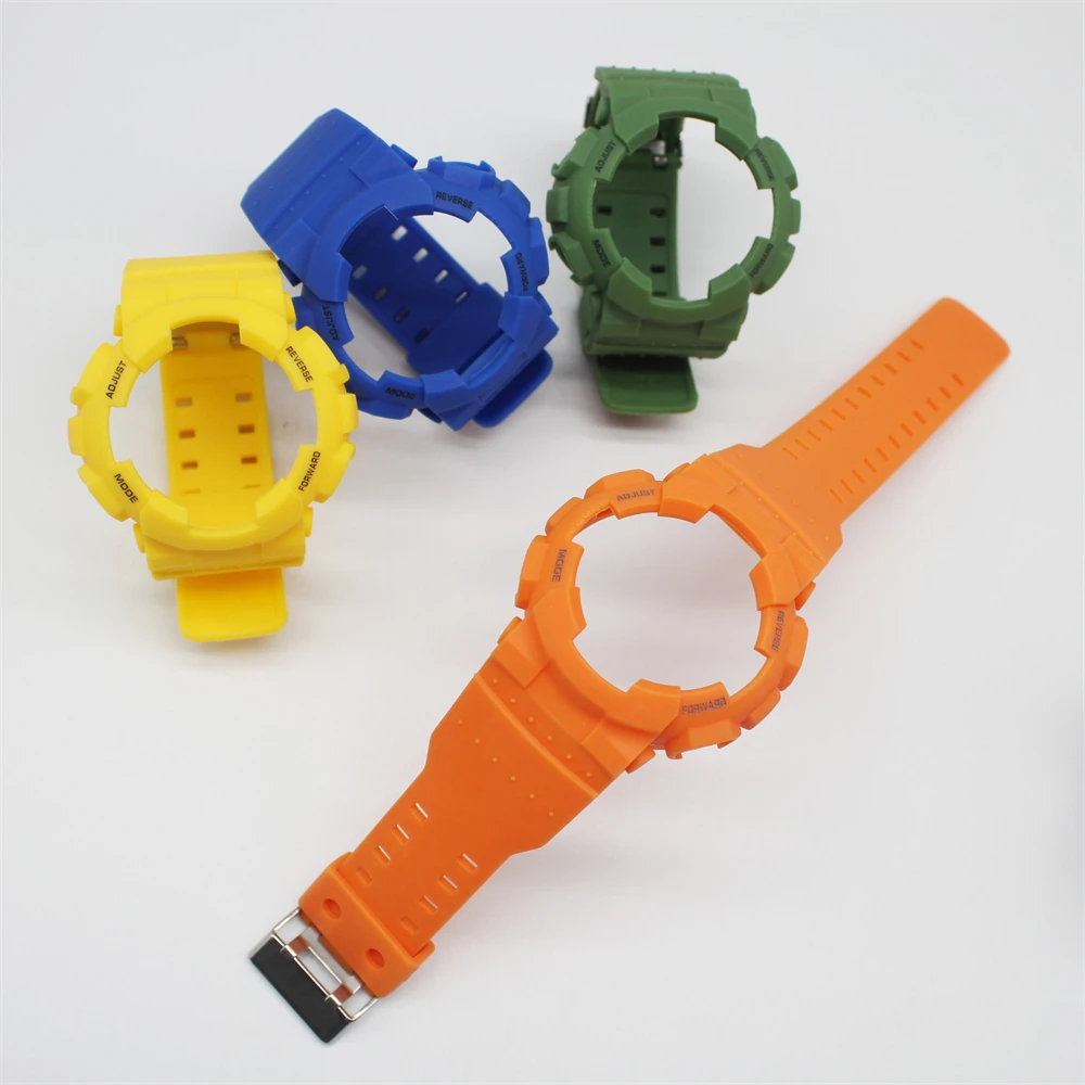 Matte Integrated set Strap Watchband for Casio G-SHOCK GA100 GA110 GA120 GA140 Waterproof Watch Band Straps and Cases