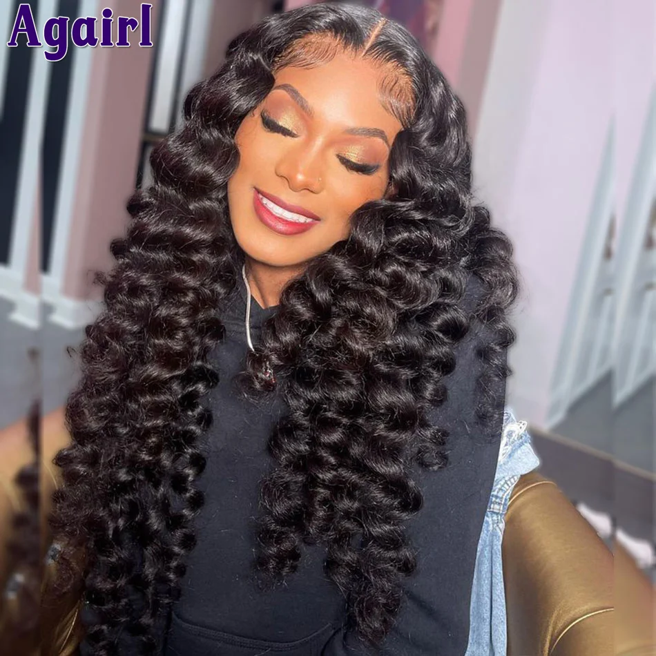 Dark Blue Ready Go 13x4 Loose Deep Wave Lace Front Wigs Peruvian Virgin 13x6 Lace Frontal Curly Human Hair Wigs 5X5 Closure Wigs