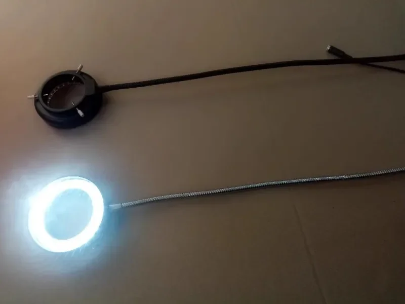 Universal bendable LED adjustable light source microscope industrial visual angle arbitrary adjustment ring light.1PCS