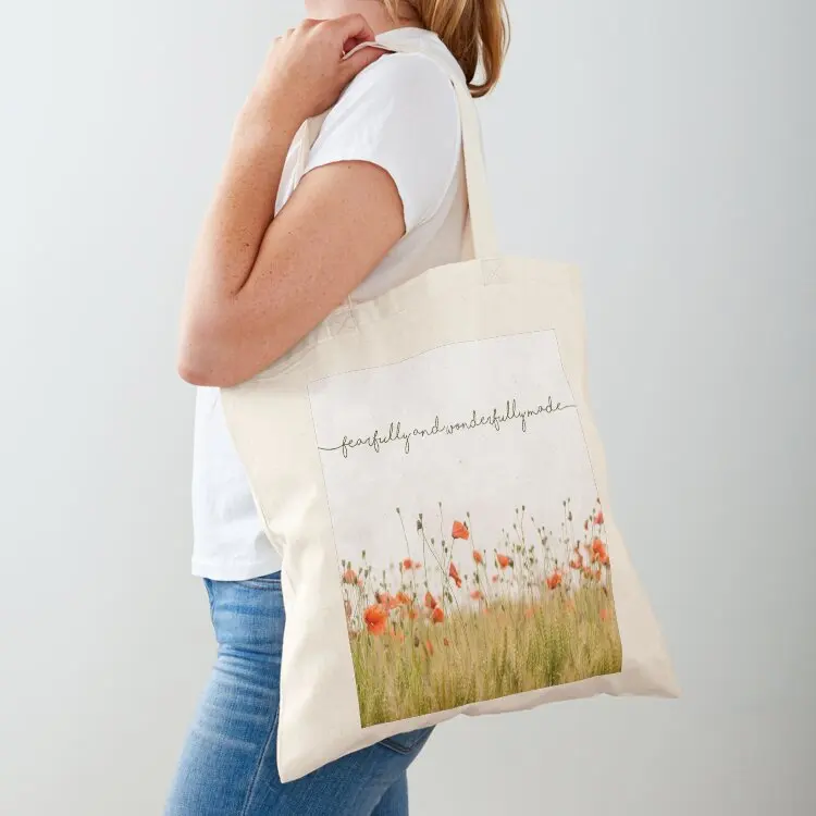 Fearfully and Wonderfully Made Tote Bag reusable shopping bag bags for women canvas shopping bag