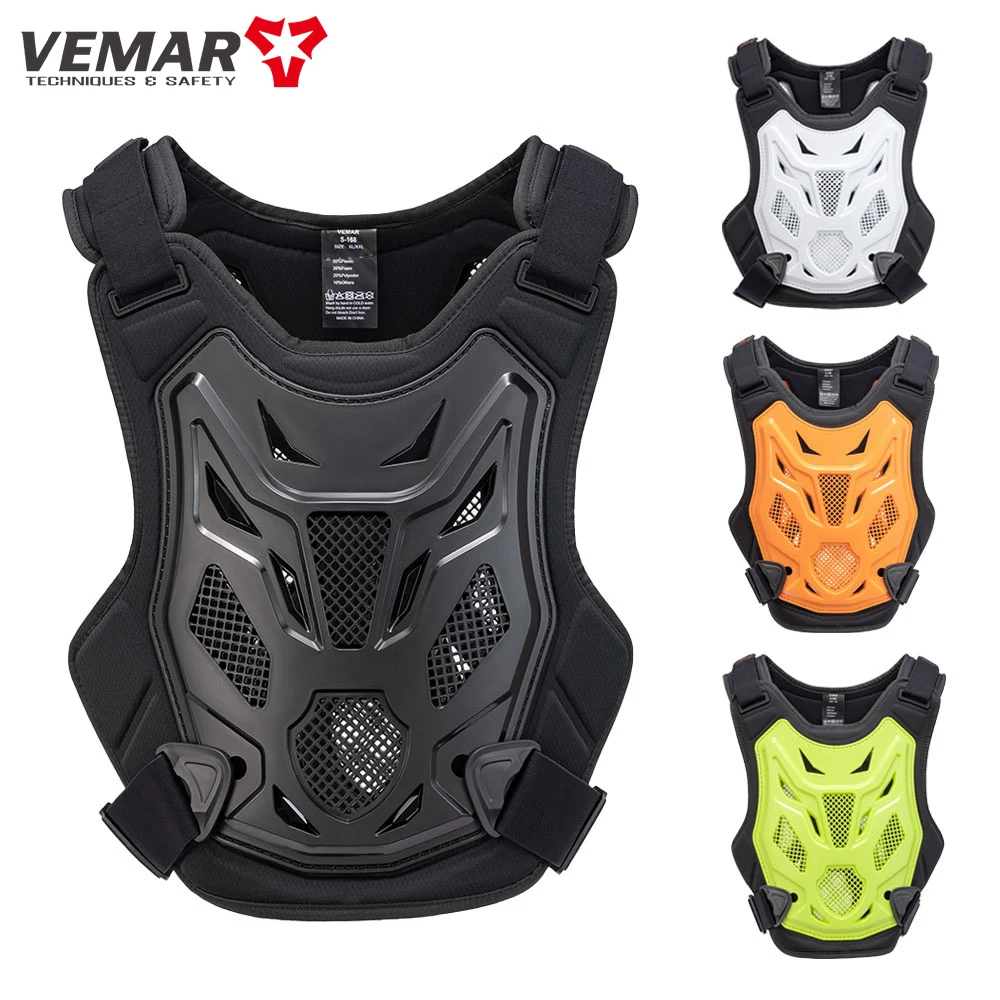 

VEMAR Men Motorcycle Cycling Armor Vest Fall Protection Motocross Body Protection Breathable Chest Back Protector Motorbike Gear