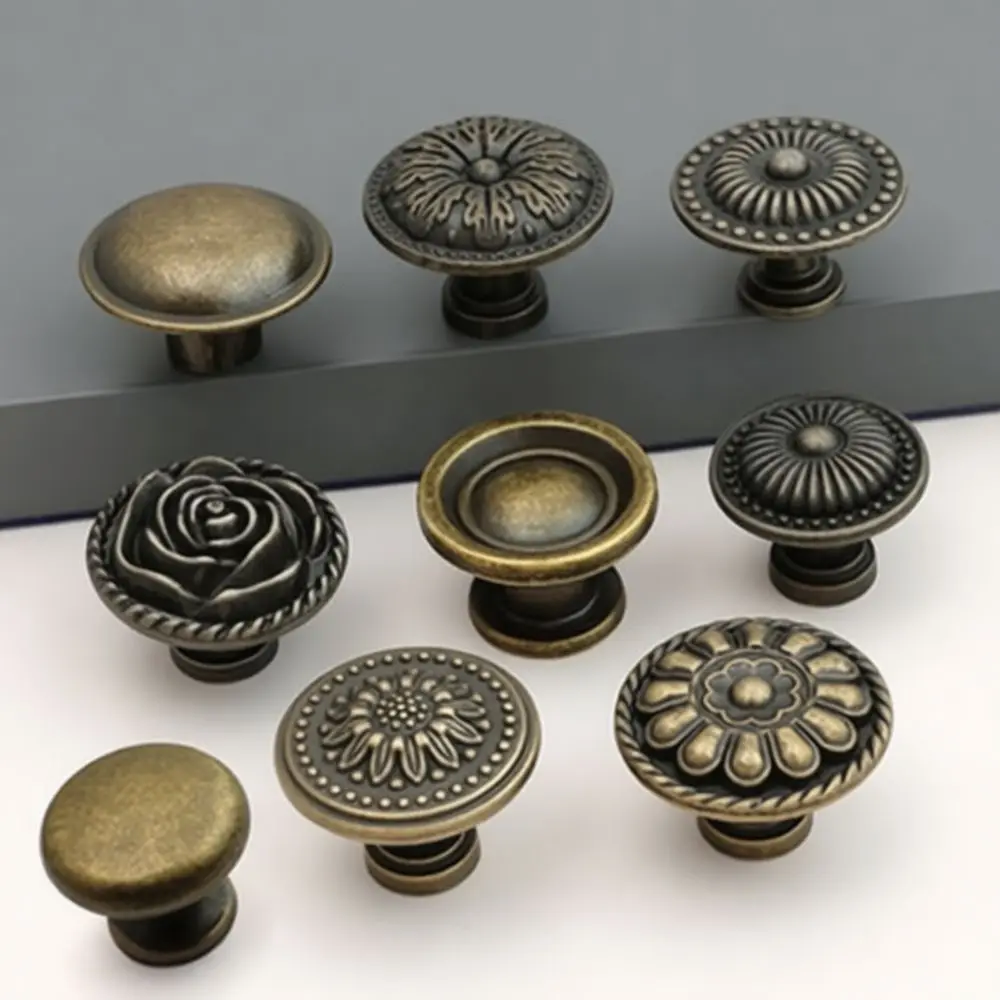 Decorative Cabinet Door Knob Zinc Alloy Antique Butterfly Handle European Style Furniture Pull For Drawer Wardrobe Unit