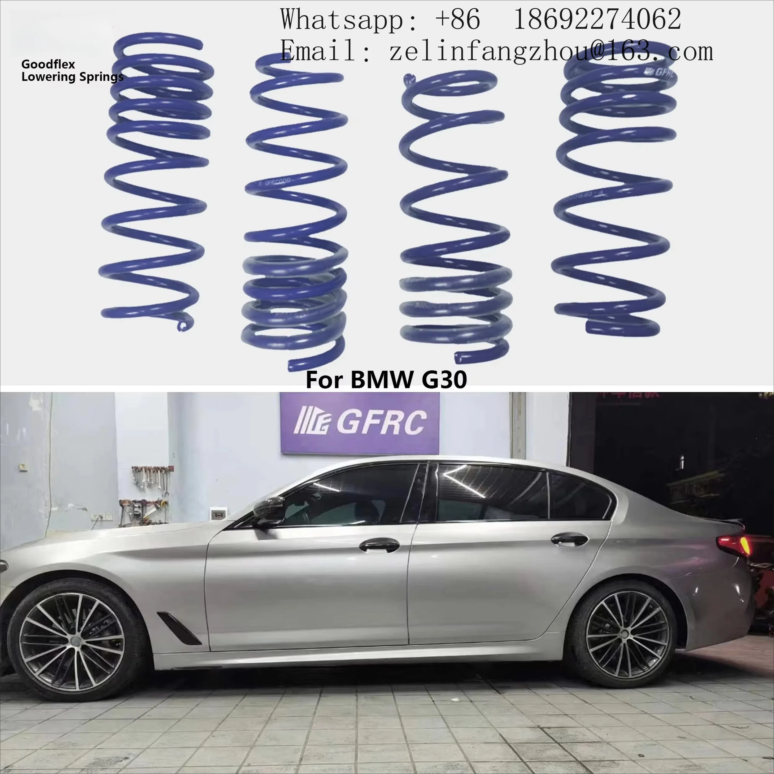 GFRC Lowering Springs Suspension Kit for BMW 5 Series G30 2017-2023 Front Rear Sport Coil Springs Performance Set 4Pcs