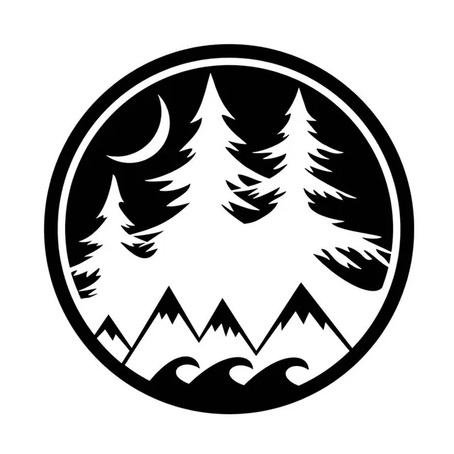 

16.5cm*16.5cm Interesting Scenery On Mountain In The Evening Vivid Vinyl Car Sticker Beautiful Window Decal