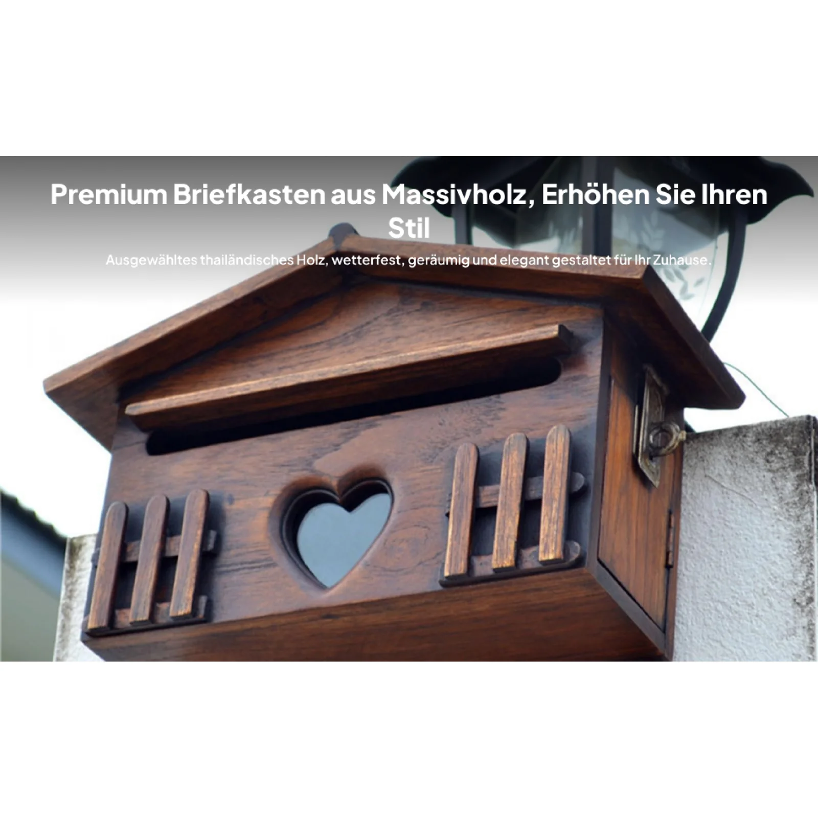 

Rural Wooden Lockable Mail Box Office Letterbox Box Suggestion Box