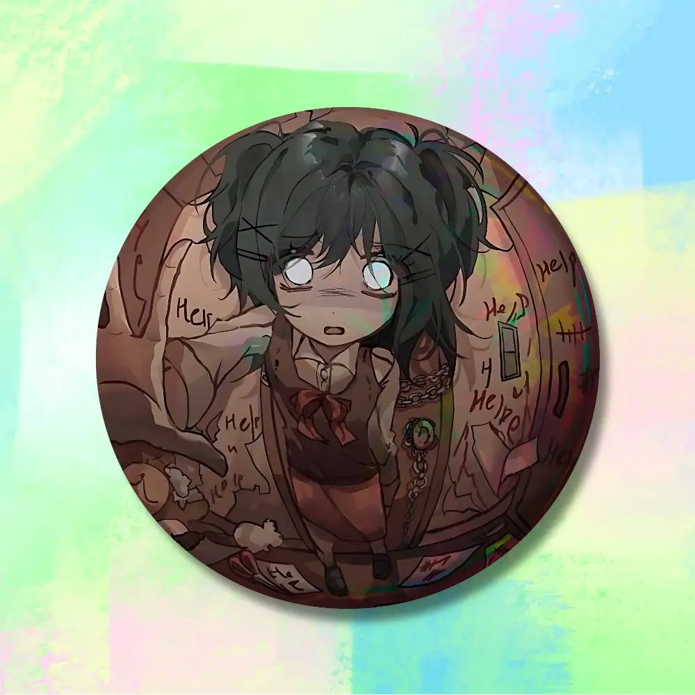 Hot Horror L-Laceys Games Enamel Pin Tinplate Round Brooch Cosplay Nijigen Otaku Culture Badges 58mm