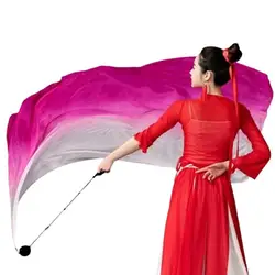 Dance Silk Veil Poi Elegant Silk Veil Scarf Poi Ball Streamer Elegant Belly Dance Poi Streamer Gradual Colors Silk Scarf Veil