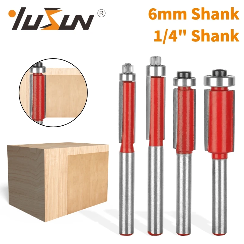 YUSUN  Flush Trim Bit Router Bit Woodworking Milling Cutter For Wood Bit Face Mill Carbide Cutter End Mill Tools