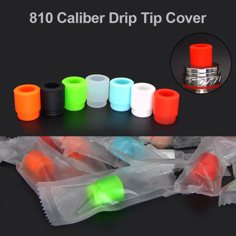 100 Pcs Disposable Drip Tip Silicone Cover 510 Caliber Mouthpiece for Being Tried TFV8 TFV12 Holder Cover Smoking Accessories