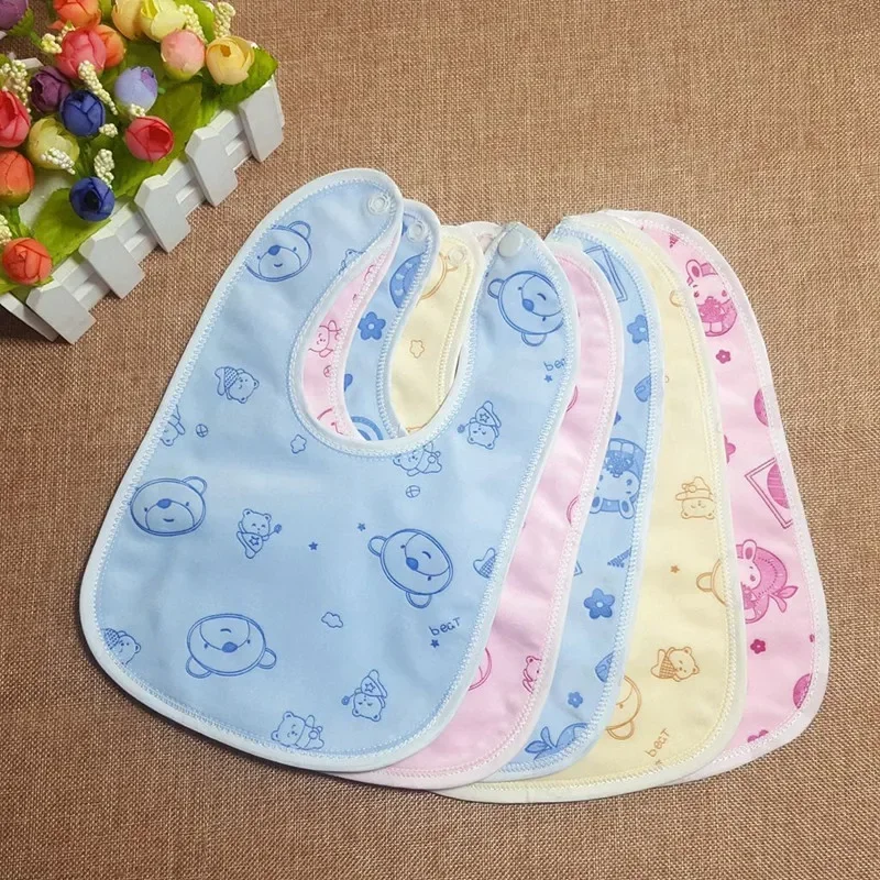 10Pc/Lot Random Style Baby Bib Velvet Waterproof Feeding Baby Girls Boys Towel 1 To 3 Years