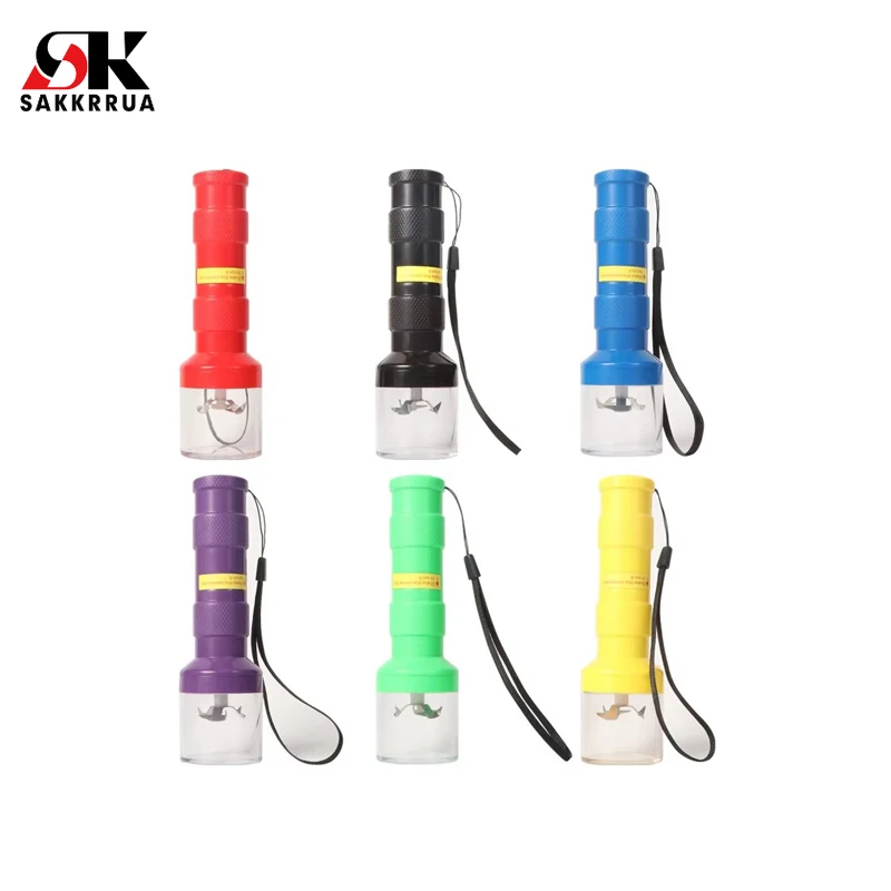 

Sakkrrua Flashlight Shaped Tobacco Grinder, Creative Electric Aluminum Alloy Tobacco Grinder, 1 Set