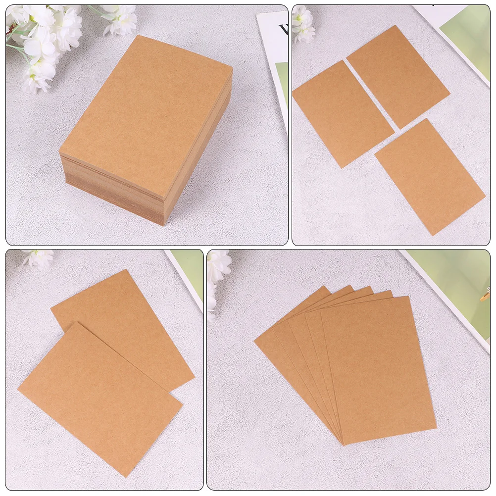 

200 шт., пустые поздравительные открытки из крафт-бумаги, двухсторонние открытки «сделай сам», открытки для почтовых отправлений, пустые открытки, открытки для ежедневного использования,